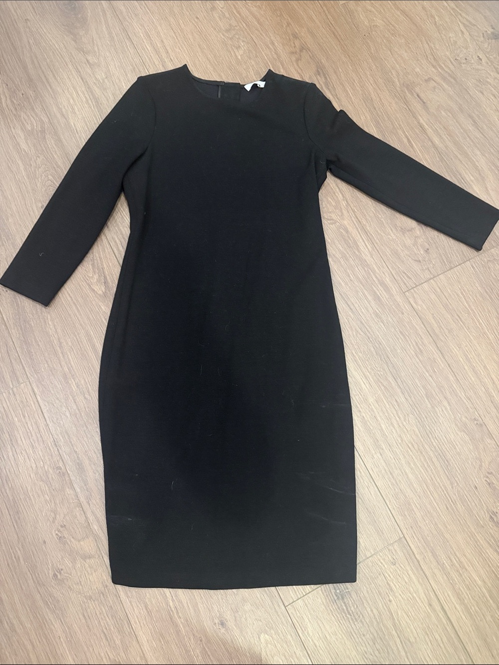 Vince Black Long-Sleeve Sheath Dress